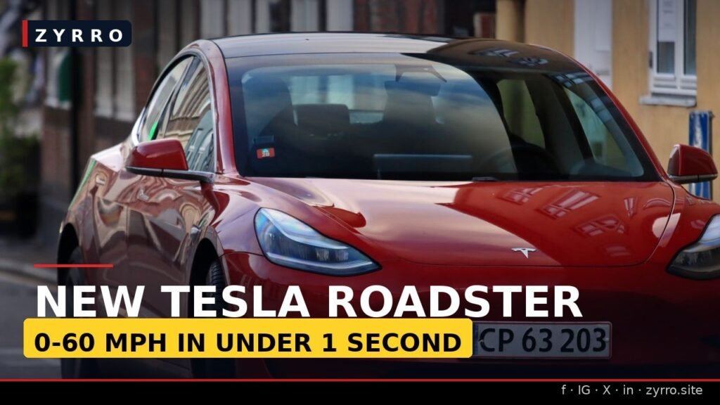 New Tesla Roadster price and release date — red Tesla sports car