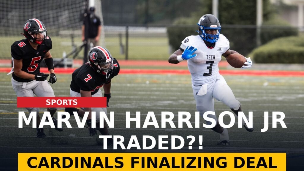 Is Marvin Harrison Jr getting traded — American football player running with the ball (illustrative photo)