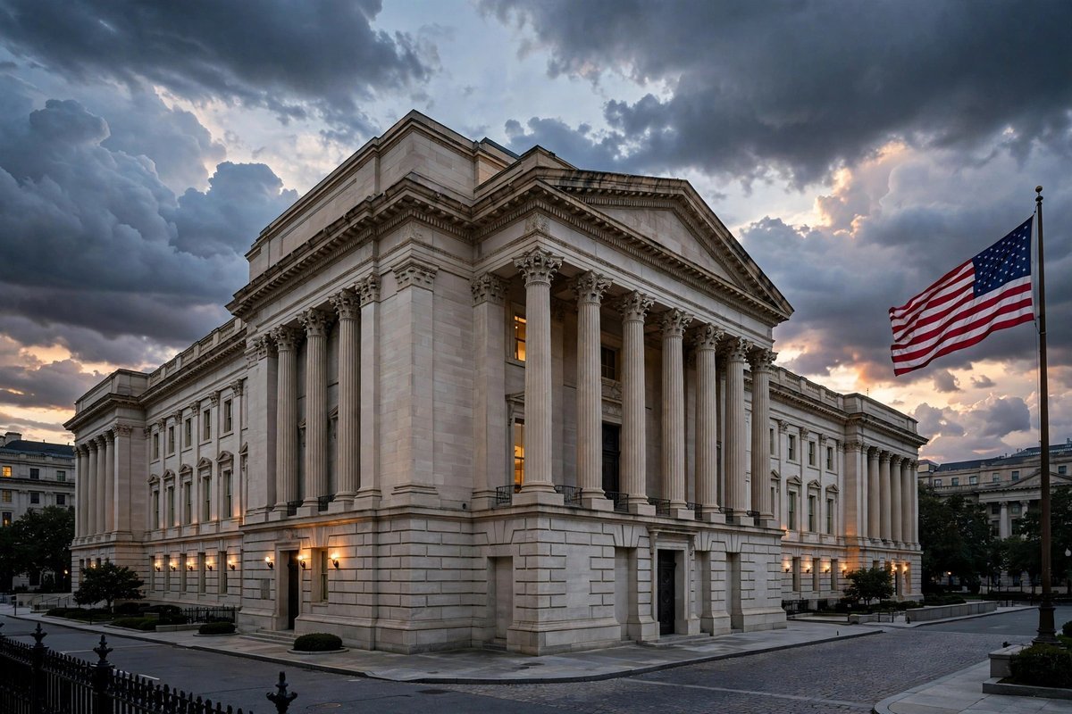 US Treasury building in Washington where the $1.2 billion penalty against Bank of America was announced