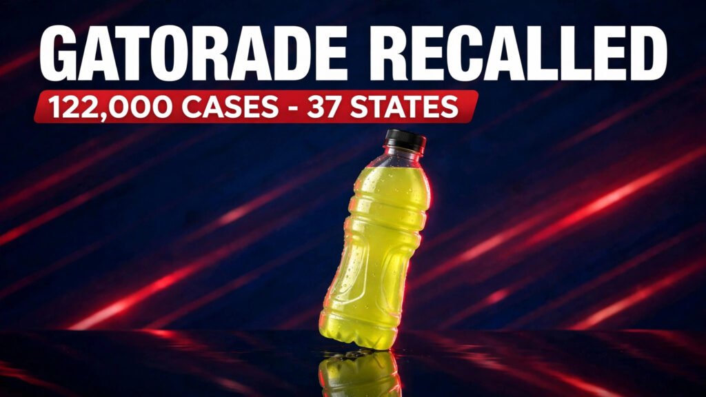Gatorade recall 2026: 122,000 cases of Lemon Lime and Orange Gatorade recalled across 37 states